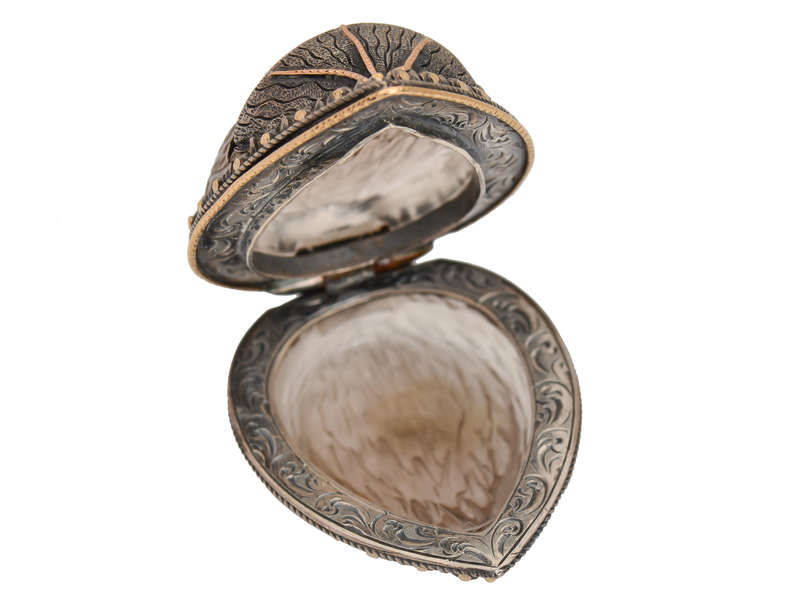 Rare Victorian Rock Crystal Walnut Locket