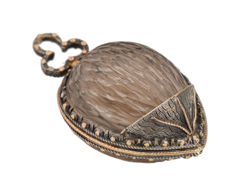 Rare Victorian Rock Crystal Walnut Locket