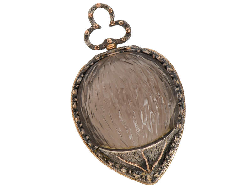 Rare Victorian Rock Crystal Walnut Locket
