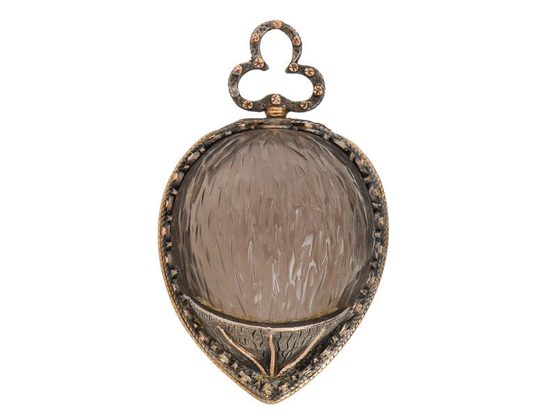 Rare Victorian Rock Crystal Walnut Locket