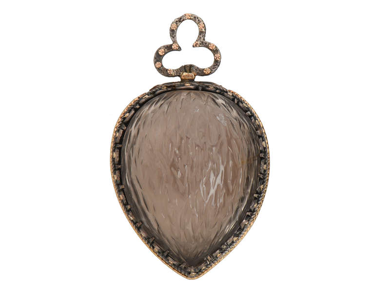 Rare Victorian Rock Crystal Walnut Locket