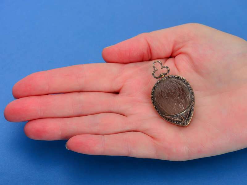 Rare Victorian Rock Crystal Walnut Locket