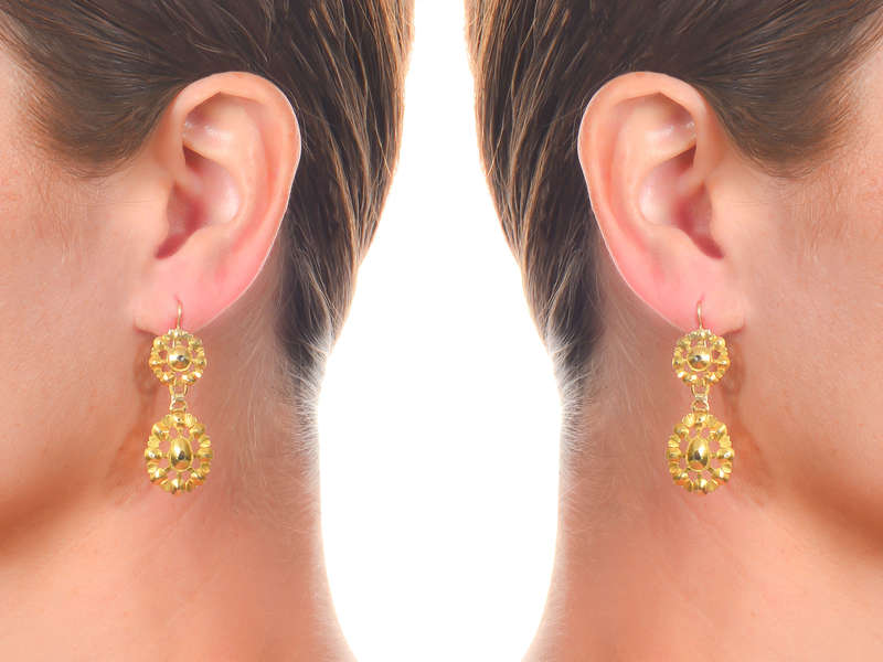 Antigo Jóia - Georgian Iberian Diamond Earrings