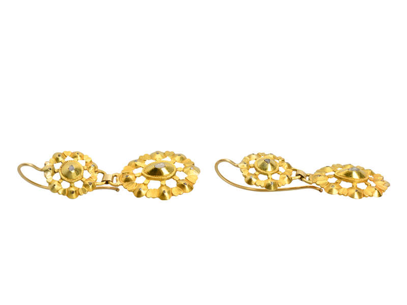 Antigo Jóia - Georgian Iberian Diamond Earrings