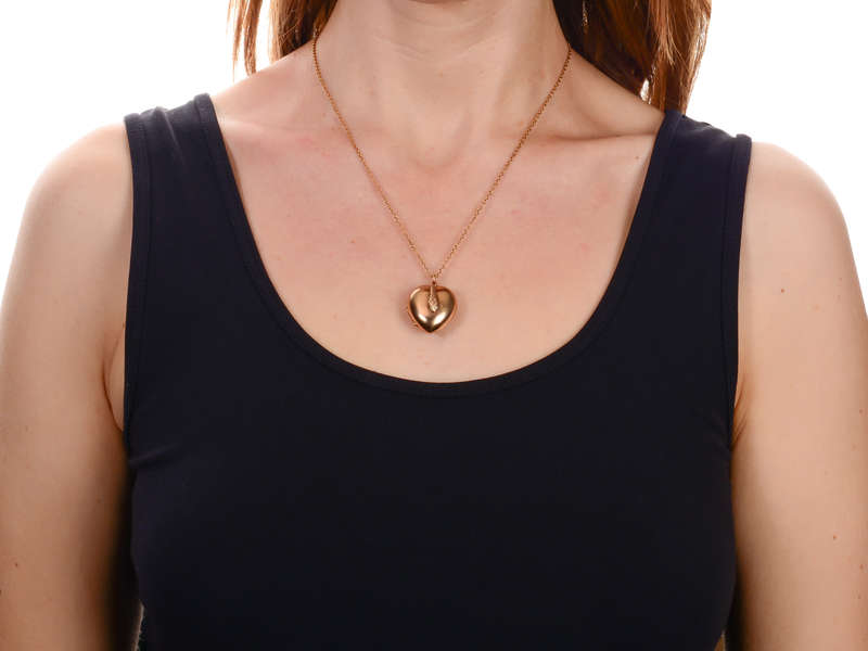 Victorian Puffy Heart Snake Locket