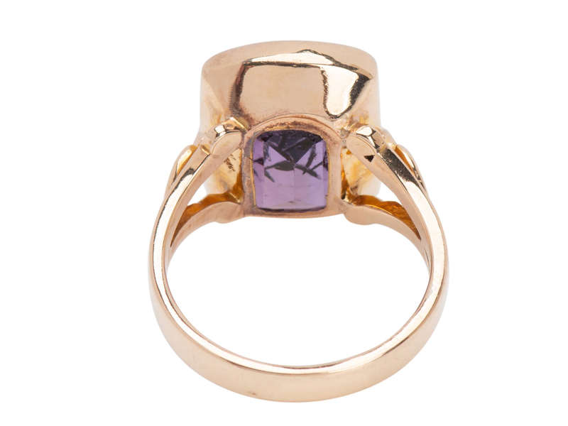 Rose of Sharon Amethyst Antique Ring