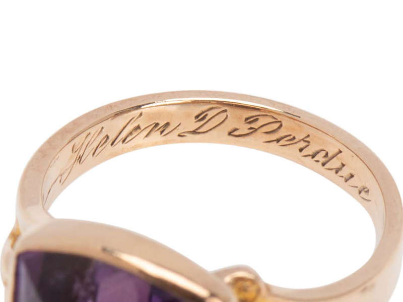 Rose of Sharon Amethyst Antique Ring