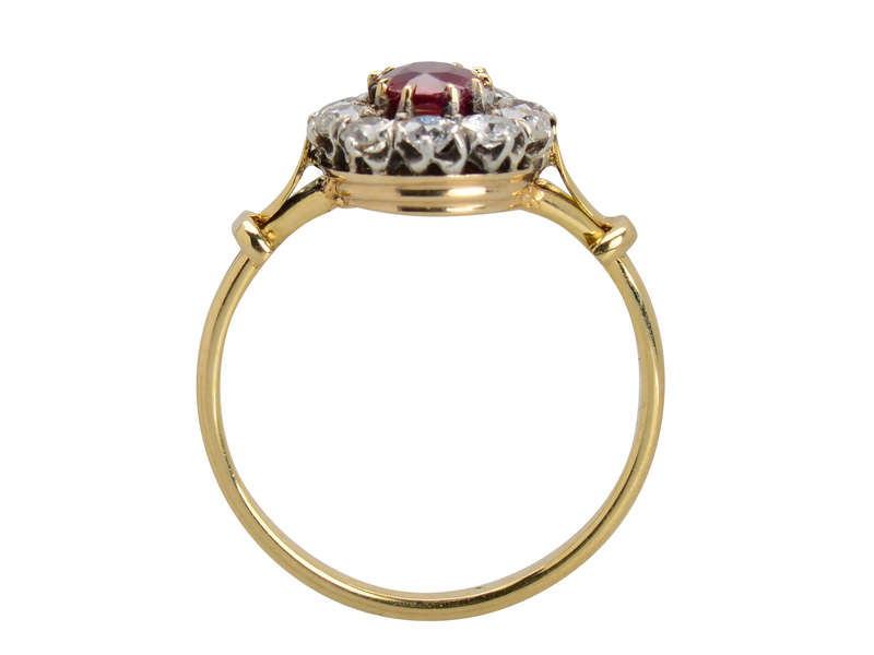Burma No Heat Ruby Diamond Ring