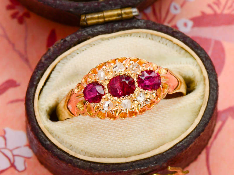 Ruby Resonant - Edwardian Diamond Ring of 1905