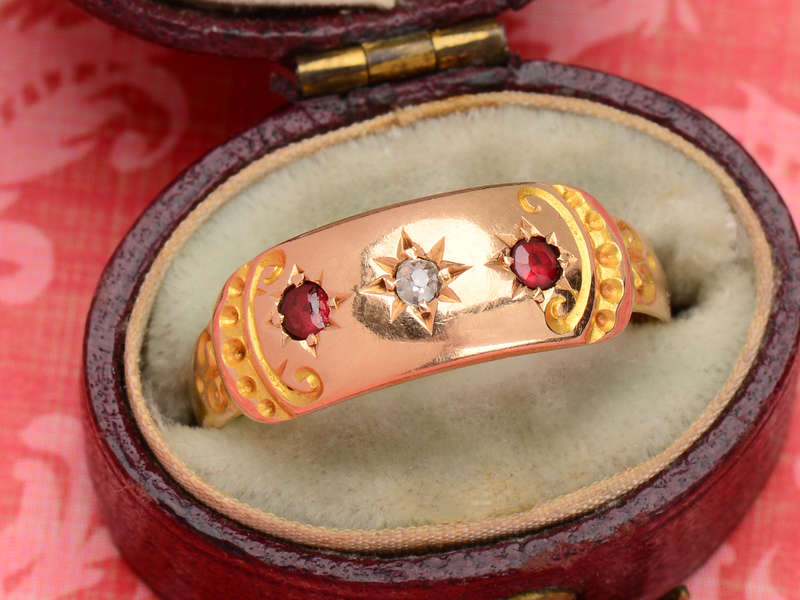 Garnet Diamond Ring of 1897