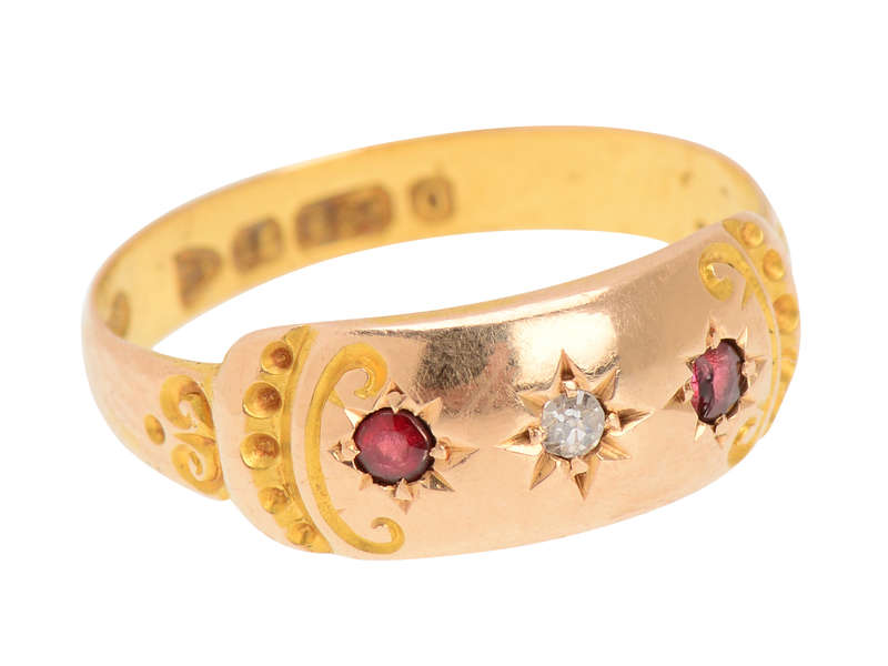 Garnet Diamond Ring of 1897