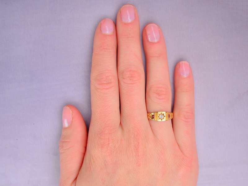 E.H. Kirkby Edwardian Diamond Ruby Ring