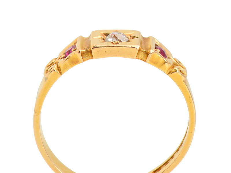 E.H. Kirkby Edwardian Diamond Ruby Ring