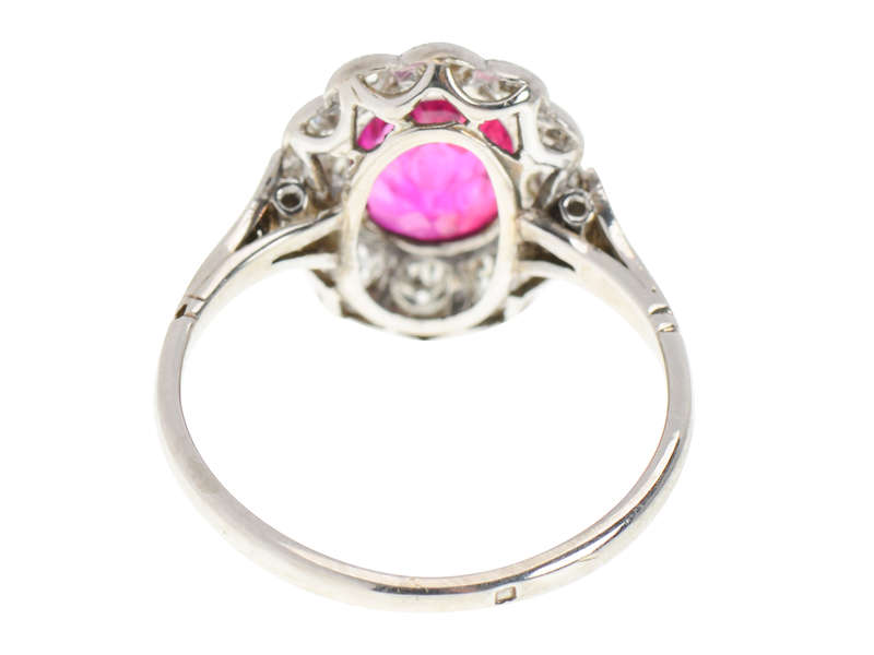 Natural Burmese Ruby Diamond Ring