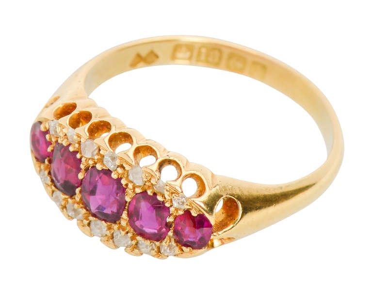 
                      
                        Five Stone Ruby Ring from the Year 1910
                      
                    