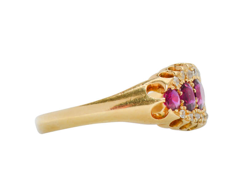 Five Stone Ruby Ring from the Year 1910