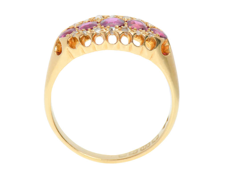 Five Stone Ruby Ring from the Year 1910