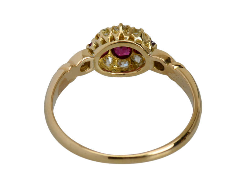 Trio of Rubies in an Antique Ring