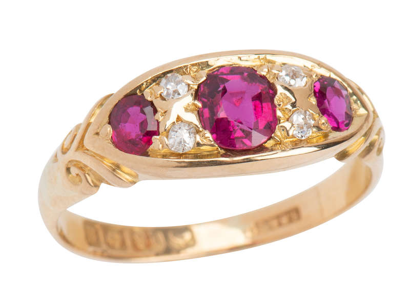 Ruby Diamond Ring Born in the Year 1911