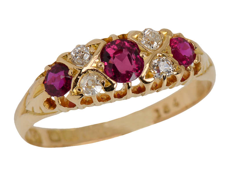 Classic Trilogy Natural Ruby Ring