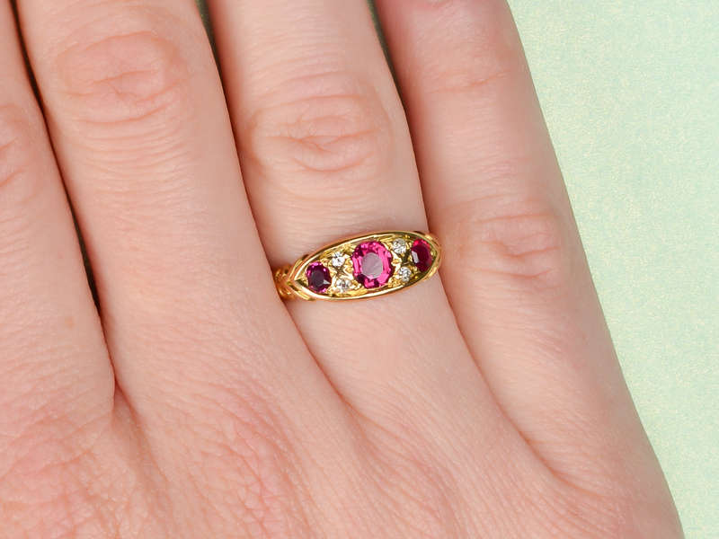 Ruby Diamond Ring Born in the Year 1911