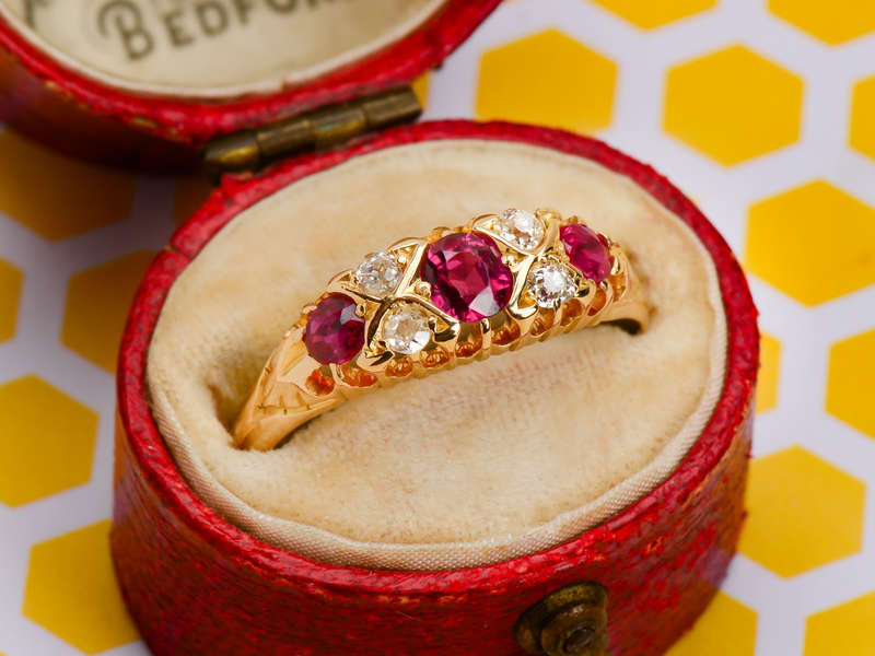 Classic Trilogy Natural Ruby Ring