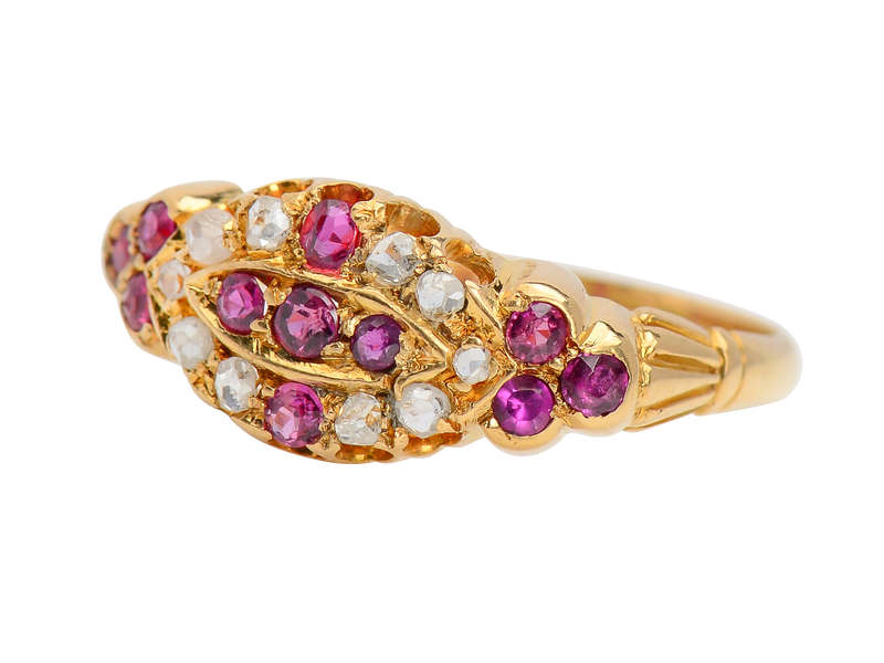 Ruby Radiance - Antique Diamond Ring of 1908