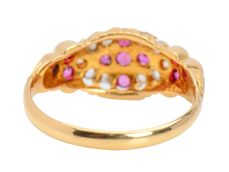 Ruby Radiance - Antique Diamond Ring of 1908
