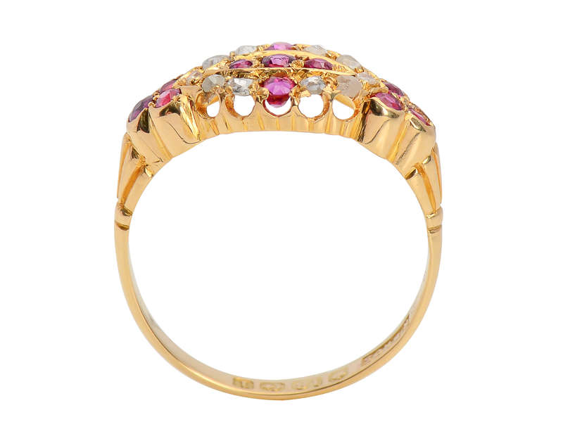 Ruby Radiance - Antique Diamond Ring of 1908