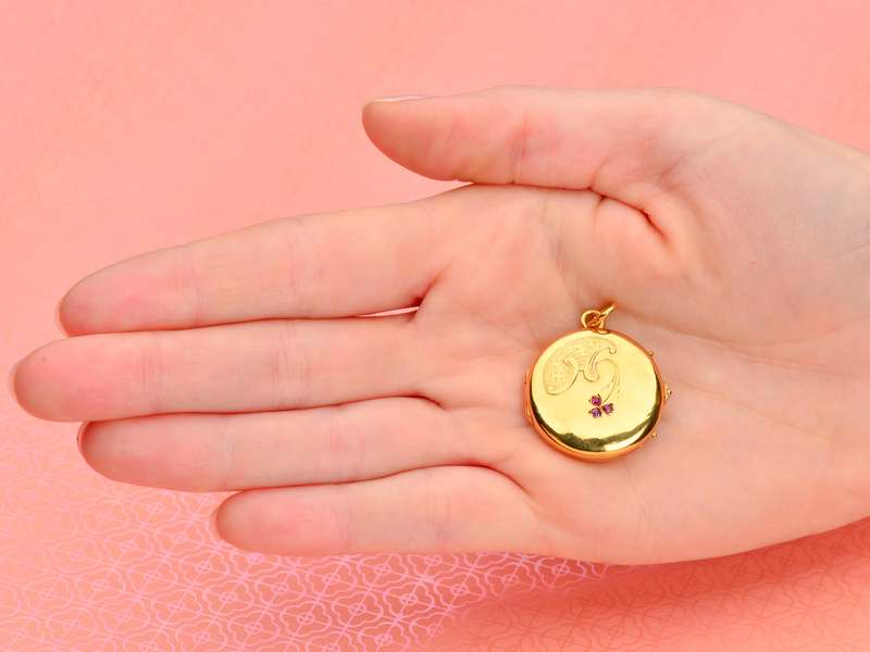 Lucky Clover Russian 14k Locket