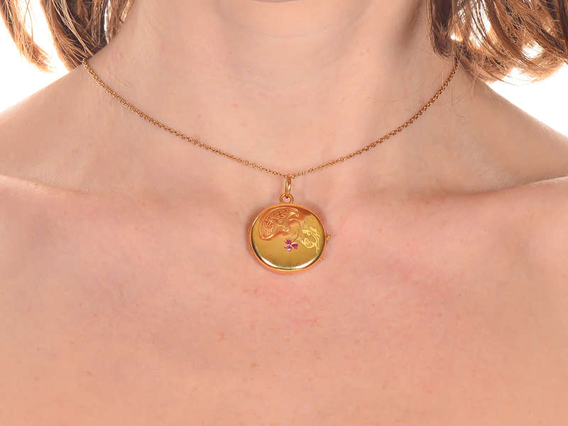 Lucky Clover Russian 14k Locket