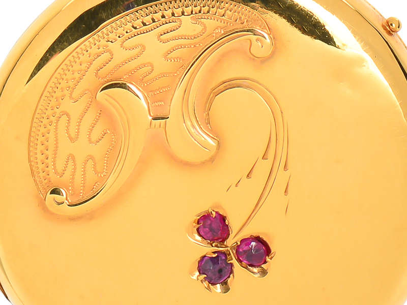 Lucky Clover Russian 14k Locket