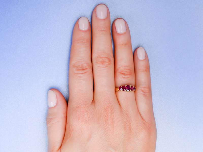 Make Mine Rubies - Five Stone Antique Ring