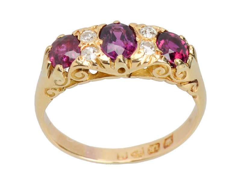 Ruby & Diamond Trilogy Ring of 1914