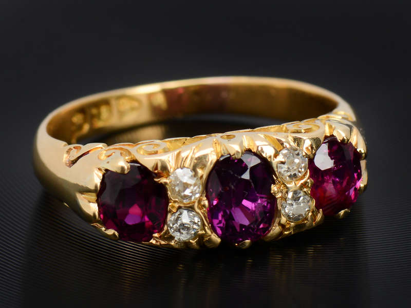 Ruby & Diamond Trilogy Ring of 1914