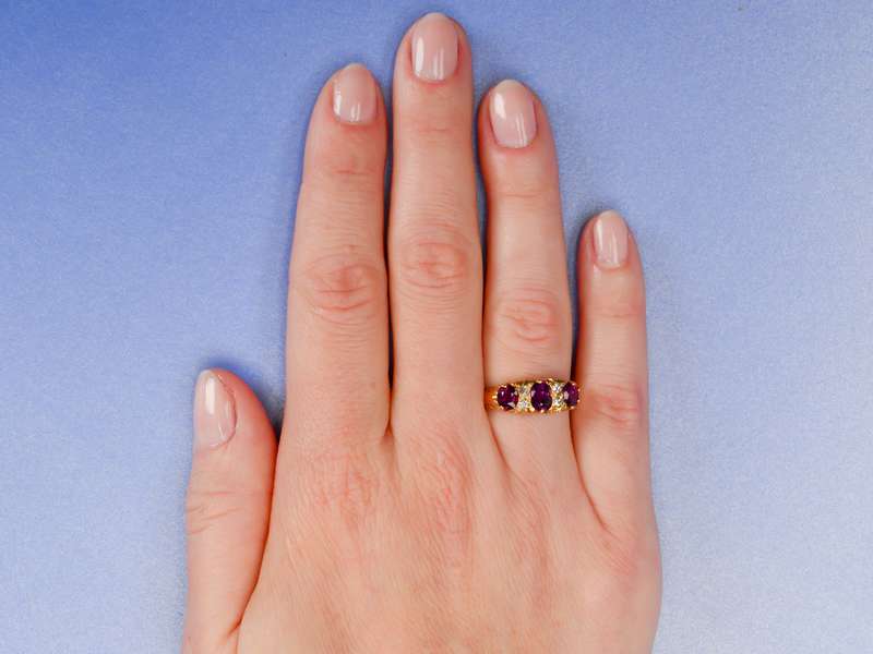 Ruby & Diamond Trilogy Ring of 1914