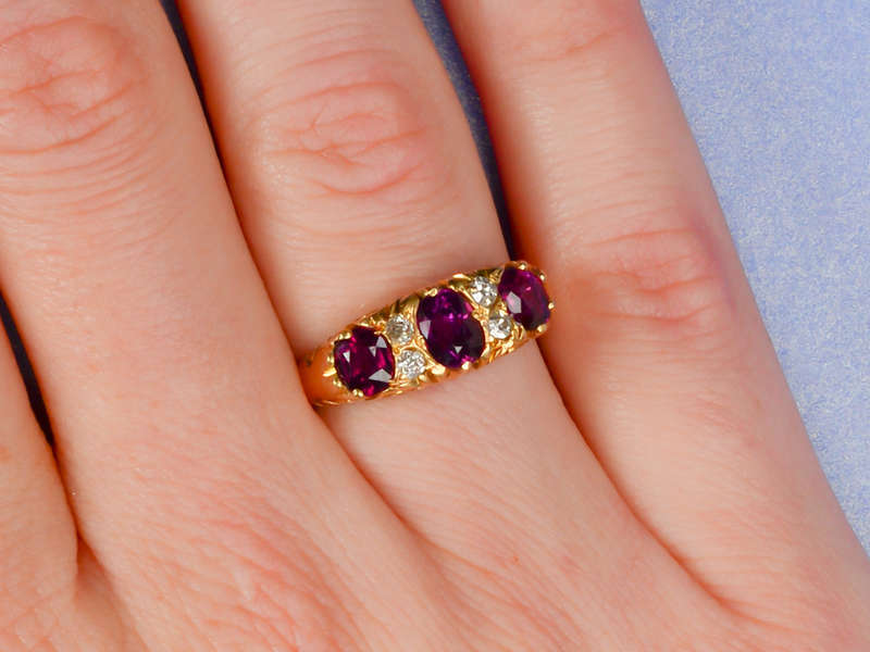 Ruby & Diamond Trilogy Ring of 1914