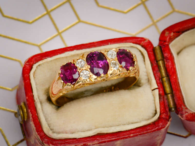 Ruby & Diamond Trilogy Ring of 1914