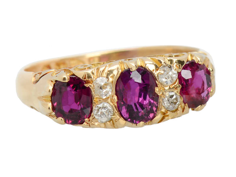 Ruby & Diamond Trilogy Ring of 1914