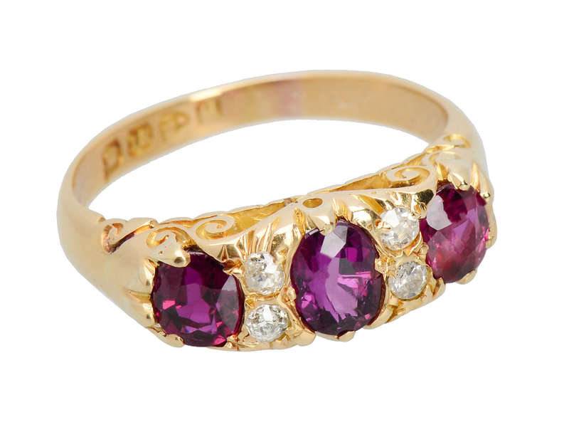 Ruby & Diamond Trilogy Ring of 1914