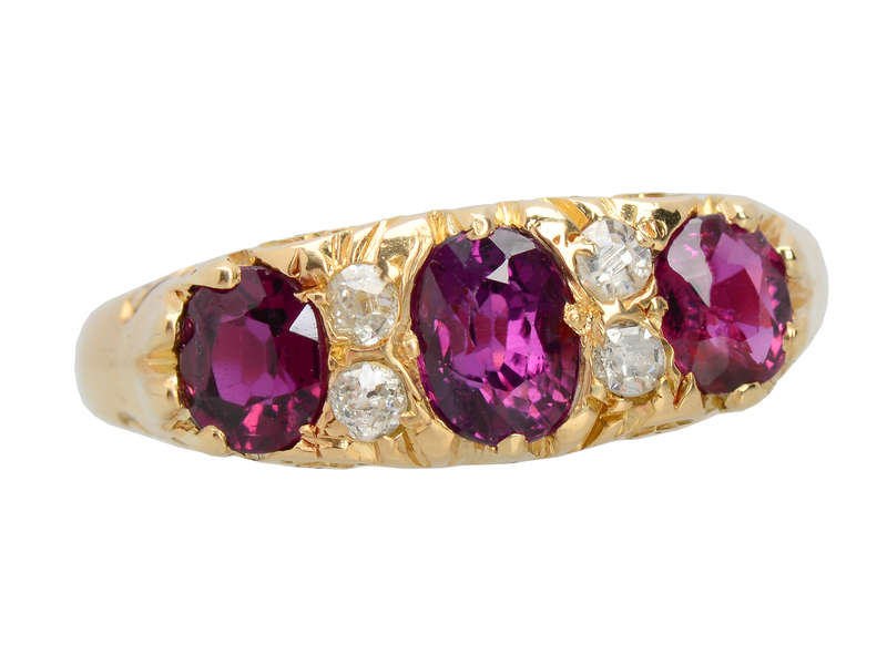 Ruby & Diamond Trilogy Ring of 1914