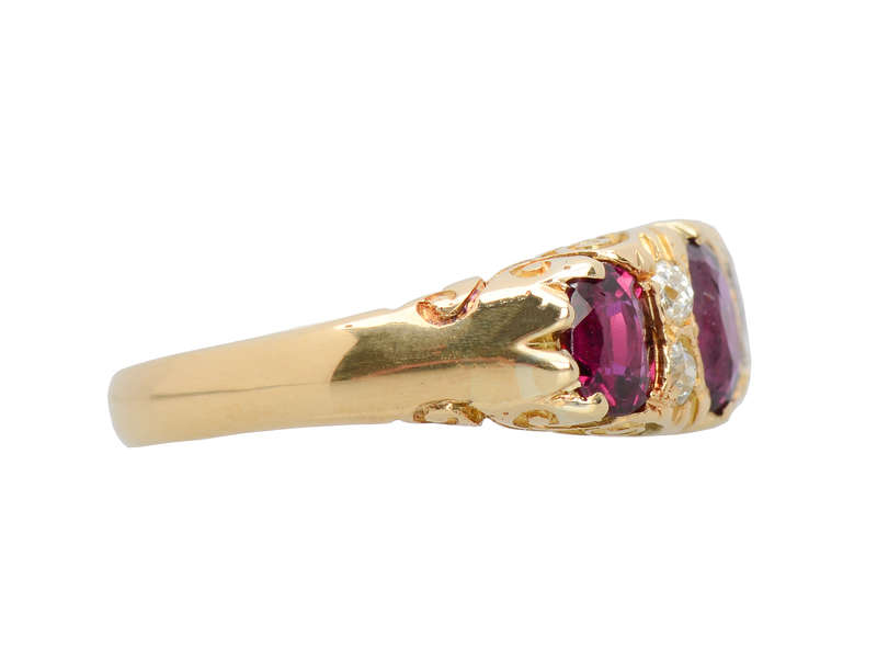 Ruby & Diamond Trilogy Ring of 1914