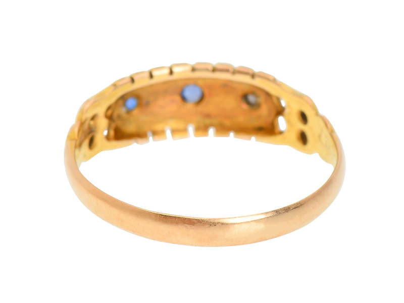 Sapphire Diamond Antique Ring from 1899