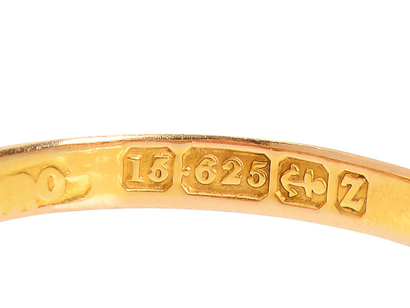 Sapphire Diamond Antique Ring from 1899