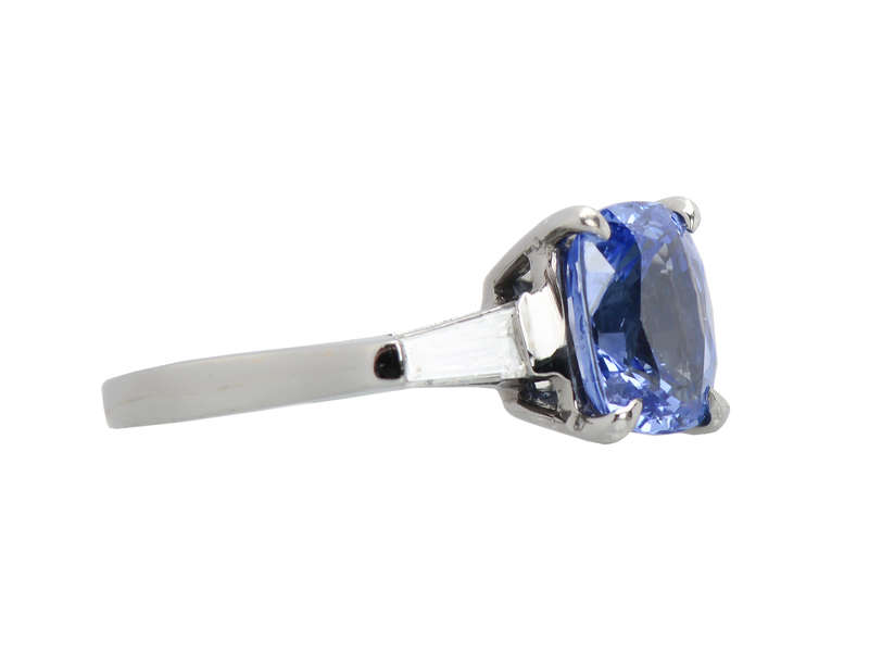 Ceylon Sapphire Diamond Engagement Ring