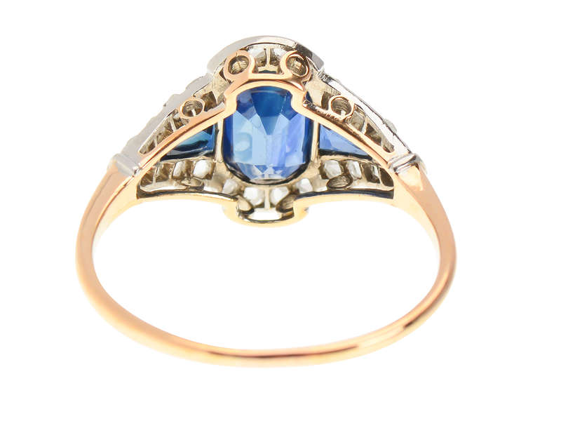 Cutting Edge - Art Deco Sapphire Diamond Ring