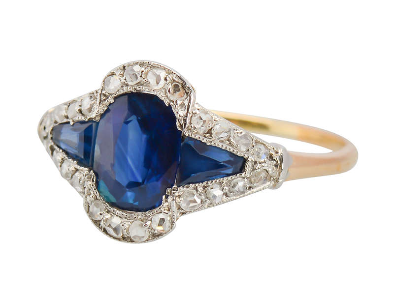 
                      
                        Cutting Edge - Art Deco Sapphire Diamond Ring
                      
                    