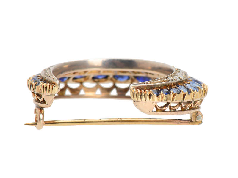 
                      
                        Victorian Sapphire Crescent Moon Brooch
                      
                    