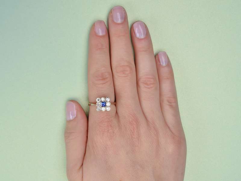 Dazzle Days - Vintage Sapphire Diamond Ring