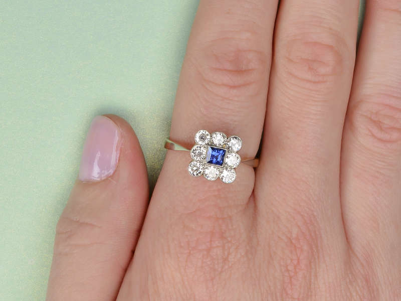 Dazzle Days - Vintage Sapphire Diamond Ring